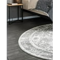 thumbnail image 5 of Unique Loom Rosso Collection Area Rug - Gabrieli (4' 1" Round Gray/Ivory), 5 of 7