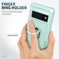 thumbnail image 4 of Nalacover For Google Pixel 7 Pro Slim Case,Luxury Hybrid Hard PC and TPU Rugged Bumper 3-In-1 Rotatable Magnetic Ring Kickstand Four Corner Guard Shockproof Anti-Scratch Back Phone Cover.Green, 4 of 8