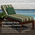 thumbnail image 2 of Honeycomb Essentials Cojín Para Tumbona De Exterior, 21 X 70 Pulgadas, Cojín Para Silla De Patio, Color Verde Pino A Rayas, 2 of 5