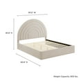 thumbnail image 3 of Platform Bed Frame, Full, Gray, Velvet, Hotel Bedroom, Modern Contemporary, HB38102, 3 of 7