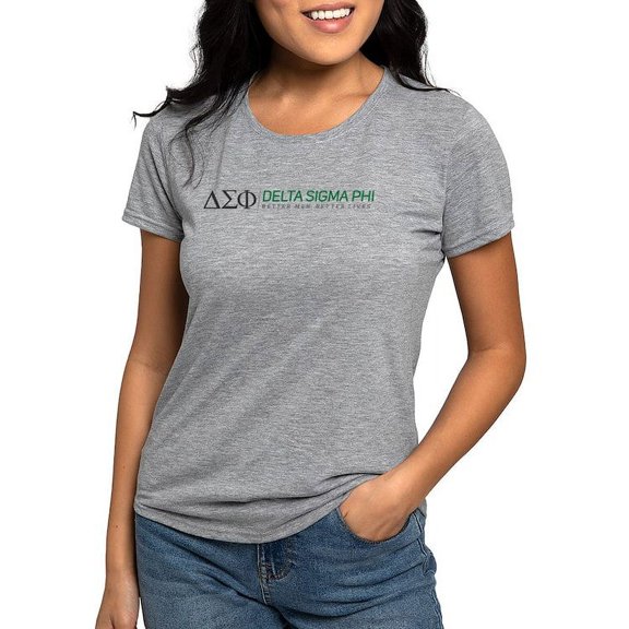 CafePress - Delta Sigma Phi Color Logo T Shirt - Womens Tri-blend T-Shirt