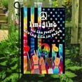 thumbnail image 2 of FLAGWIX Hippie Flag Imagine All The People Living Life In Peace DBD3141F - Garden Flag (11.5" x 17.5"), 2 of 6
