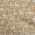 thumbnail image 1 of oneOone Cotton Cambric Light Brown Fabric Abstract Face Dress Material Fabric Print Fabric By The Yard 56 Inch Wide, 1 of 6