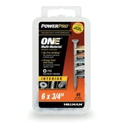 Power Pro ONE Exterior Flat-Head Multi-Material Screws (#6X3/4") - 45 Pieces