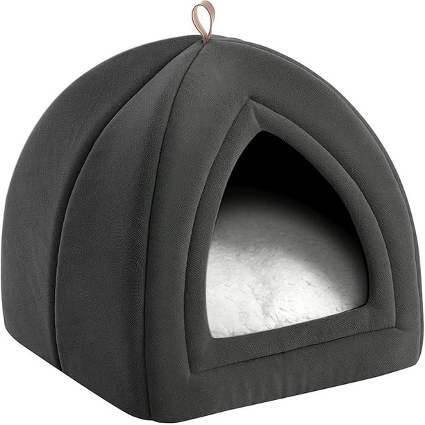 Bedsure Camas para gatos para gatos de interior – Cama cueva para gatos, casa para gatos con almohada acolchada extraíble y lavable, camas para gatitos, cabaña para gatos, cama para perros pequeños,