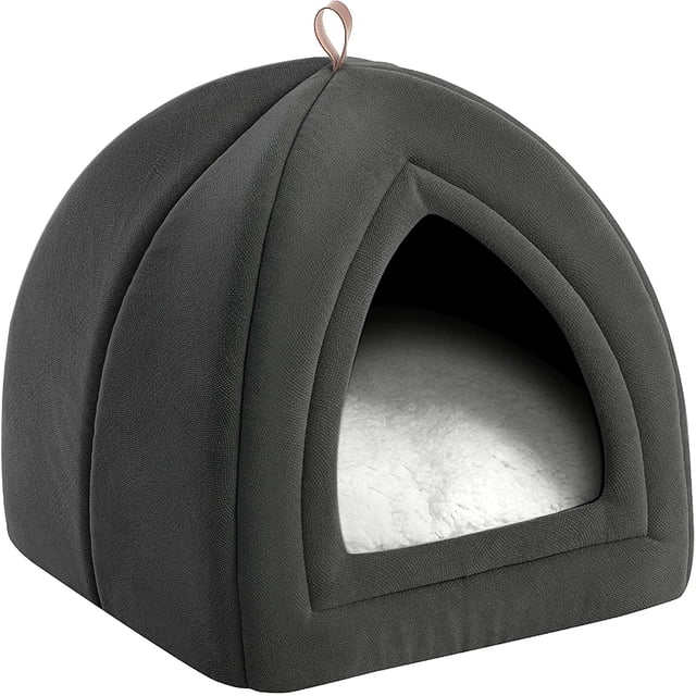 Camas para gatos para gatos de interior, cama cueva para gatos, casa para gatos, tienda para gatos con almohada acolchada lavable extraíble