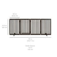 thumbnail image 7 of Best Choice Products 31.5in 4-Panel Freestanding Wooden Pet Gate w/ Walk Through Door, Adjustable Pen - Espresso, 7 of 7