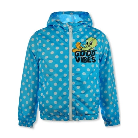 

Looney Tunes Girls Tweety Dot Windbreaker - blue 3t (Toddler)