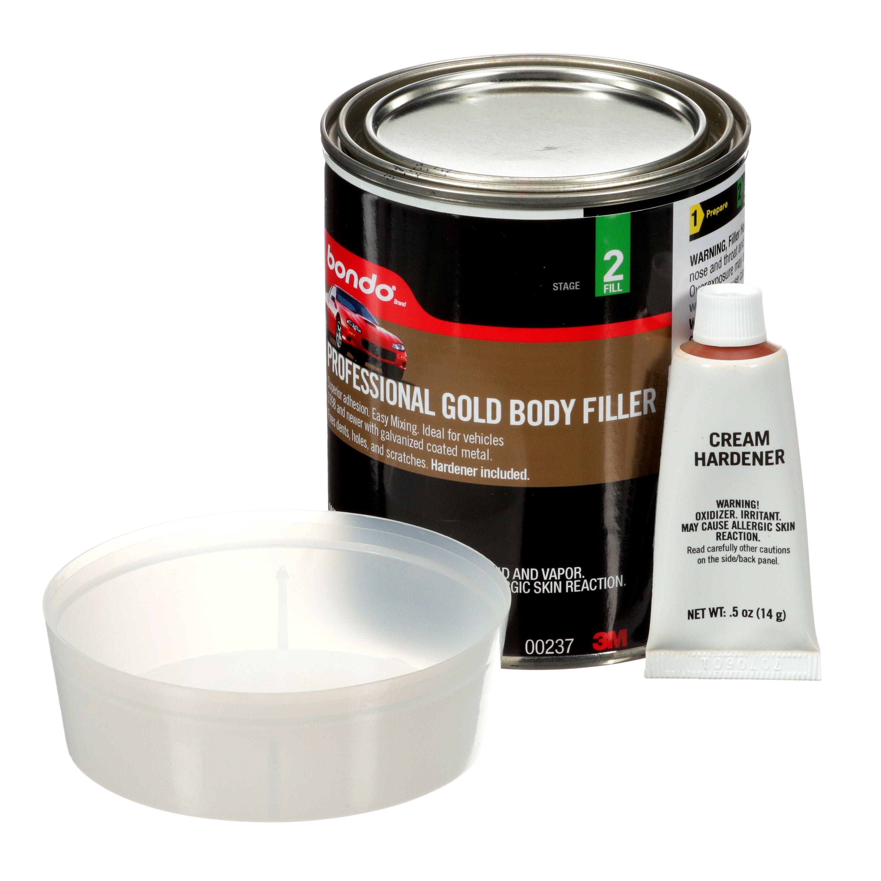 3M Body Filler 32 oz Body Filler, 3/4 oz Cream Hardener 7000049844