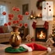 thumbnail image 5 of Adorno de espejo de lentejuelas de bola de Navidad | Decoración festiva de vacaciones | Rama de espuma plástica | 40cm | Rojo Oro Plata Verde Rosa | Decoración de arreglo versátil | 1 Pieza | Adorno, 5 of 7