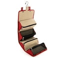 thumbnail image 3 of Travel Toiletry Organizer – Compact Hanging Leatherette Bag with 4 Removable Compartments for Men & Women, 3 of 10