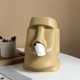 thumbnail image 5 of Pañuelos desechables con forma de estatua Moai de la Isla de Pascua, caja de papel higiénico decorativa, servilletero, facial Beige, 5 of 8