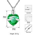 thumbnail image 4 of Crystal Urn Necklace Heart Memorial Keepsake Pendant Ash Holder Cremation Jewelry for Ashes, 4 of 7
