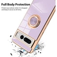 thumbnail image 3 of Compatible with Google Pixel 7 Plus 5G Case Heart Plating Kickstand Mental Ring Luxury Elegant Case Camera Protector TPU Shockproof Back Cover Designed for Google 7 Plus 5G Case -Purple, 3 of 10