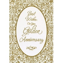 Designer Greetings Spot UV Coating Greeting Cards, 7.50 x 5.25 x 0.06 In, Heavy Cardstock, Gold