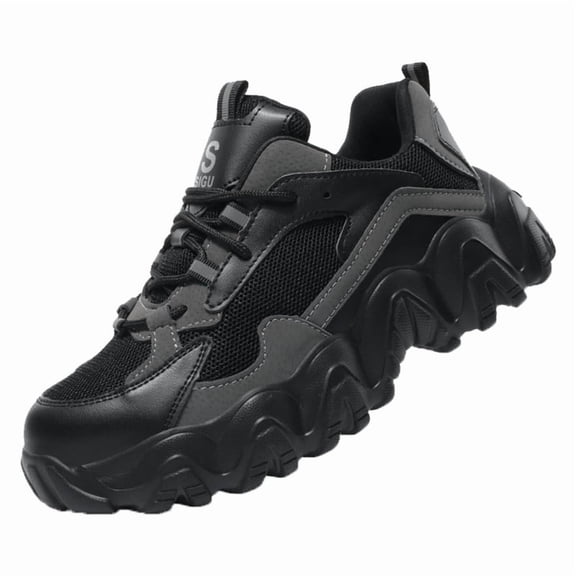 AUXDIQ Safety Trainers Men Women Steel Toe Cap Trainers Lightweight Work Shoes Comfy Industrial Sneakers Construction Work Boots