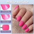 thumbnail image 2 of Bellelfin Uñas postizas adhesivas cortas cuadradas color rosa intenso mate, 120 piezas, 2 of 7