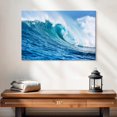 thumbnail image 2 of Elephant Stock Large Wave Wall Art - Horizontal Canvas Wall Art - Living Room Wall Decor - Beach Canvas - Blue And Decor - 24" x 16", 2 of 8