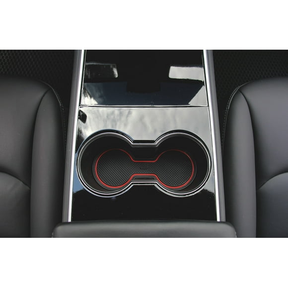 Model 3 Cup Holder and Storage Liner Mats (13 Piece Set) - Red