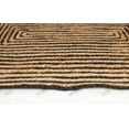 thumbnail image 5 of Rectangle Rug Natural Jute Rug Hand Braided Beige and Black Color Rounding Line Pattern Area Rug, 5 of 5