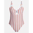 thumbnail image 5 of Time and Tru Women's and Women's Plus Knot Front and Keyhole One Piece Swimsuit, Sizes XS-3X, 5 of 5