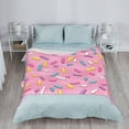 thumbnail image 5 of Candy Sprinkles Pink Donut Glaz Throw Blankets 80"x60" Lightweight Flannel Fleece Cozy Soft Blanket Home Decor for Couch Bed Sofa Bedroom Living Room Travel Birthday Christmas All Season, 5 of 6