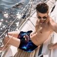 thumbnail image 2 of luoweisi Men's Beach Shorts Quick Dry Swim Trunks with Mesh Lining Fox S, 2 of 5