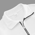 thumbnail image 6 of Men's Retro Stand Collar Zip-Up Sweatshirt, Casual Loose Fit Heavyweight Knit Jacquard Pullover, Fall Winter Long Sleeve Top,White,2XL, 6 of 7