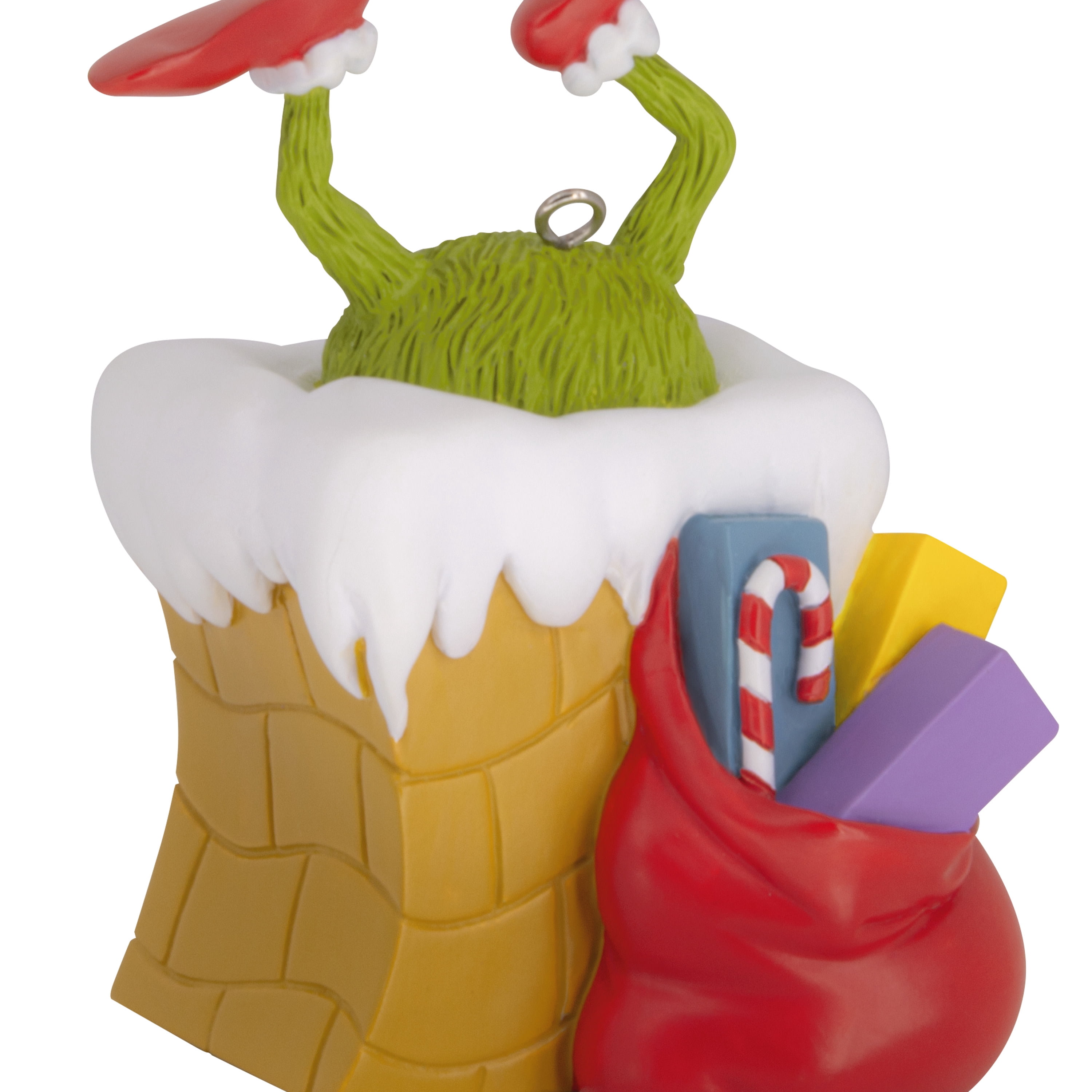 Hallmark Christmas Ornament (Grinch in Chimney), 1 Count