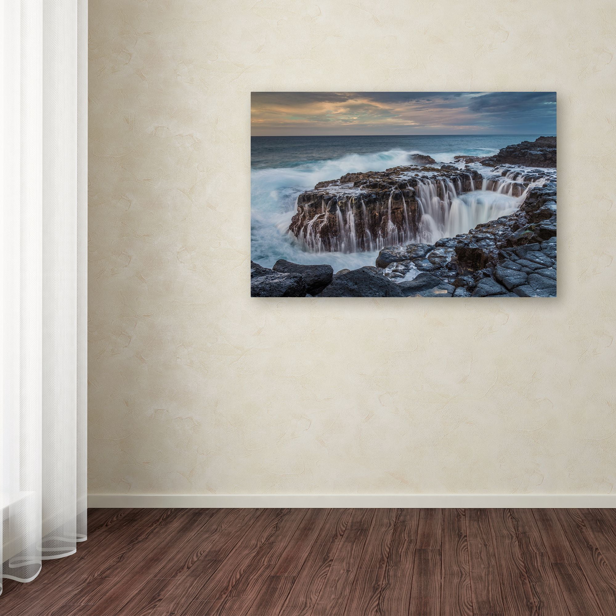 Trademark Fine Art 'Queen's Bath Kauai' Canvas Art by Pierre Leclerc