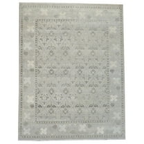 Wahi Rugs Hand Knotted Turk Anatolian Oushak Silver Wash 8'0"x10'0" -w11029