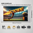 thumbnail image 5 of Football Themed Glowing Touchdown Banner Backdrop Background for Sports Events Tailgating Parties Fan Gatherings Decorations, 5 of 7