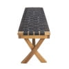 thumbnail image 6 of Noble House Mallett Outdoor Acacia Wood Bench with Rope Seating Black and Teak, 6 of 6