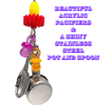 thumbnail image 5 of 1052 Spoon Pot Paci Banger M&M Bird Toys Stainless Steel Durable Colorful, 5 of 5