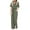 Green, variant on ZANZEA Women Button Down Dungaree Jumpsuit Wide Legs Romper Playsuit Overalls