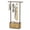 Brown, variant on Costway Bamboo Clothes Rack with Rattan Storage Basket & Wheels, Rolling Garment Rack Beige