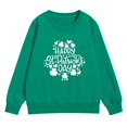 thumbnail image 4 of Otqutp Kids Crewneck Sweatshirt Girls Thin Pullover Sweatshirts St Patricks Day Casual Long Sleeved Shirt Teens Shamrock Print Tops, 4 of 8