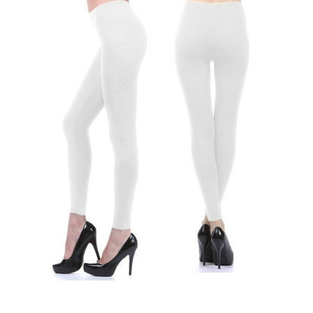 

Womens Ankle Length Footless Tights Pantyhose Seamless Stretch Opaque White !