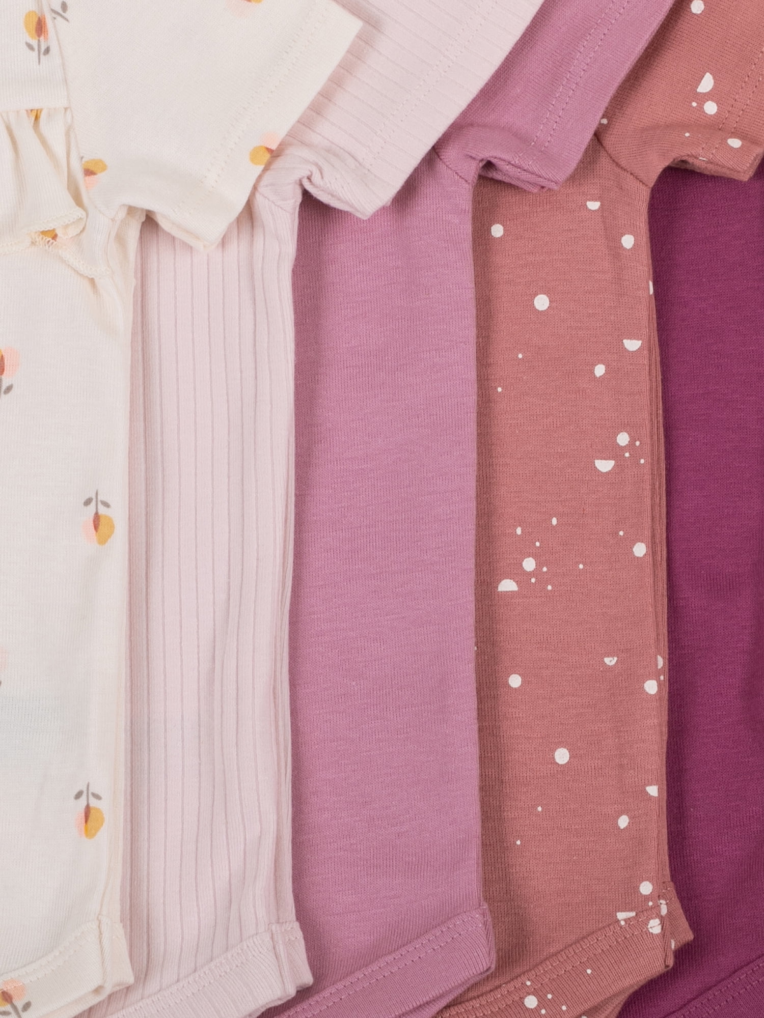 Little Star 100% Organic Cotton 5 Pack Baby Girl Bodysuit