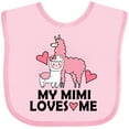 thumbnail image 3 of Inktastic My Mimi Loves Me Llama Girls Baby Bib, 3 of 4