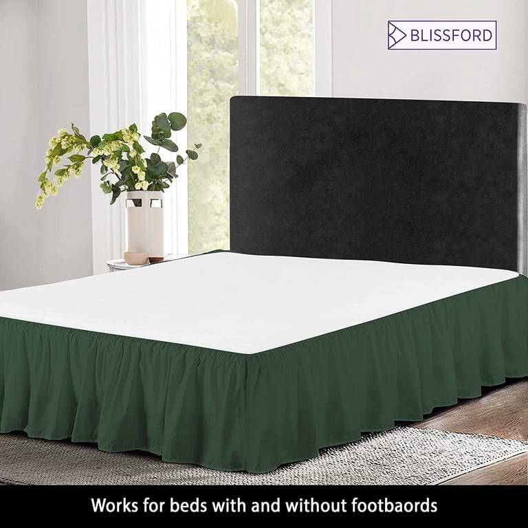 Split Corner Bed Skirt Queen Size Bed Skirt – 18