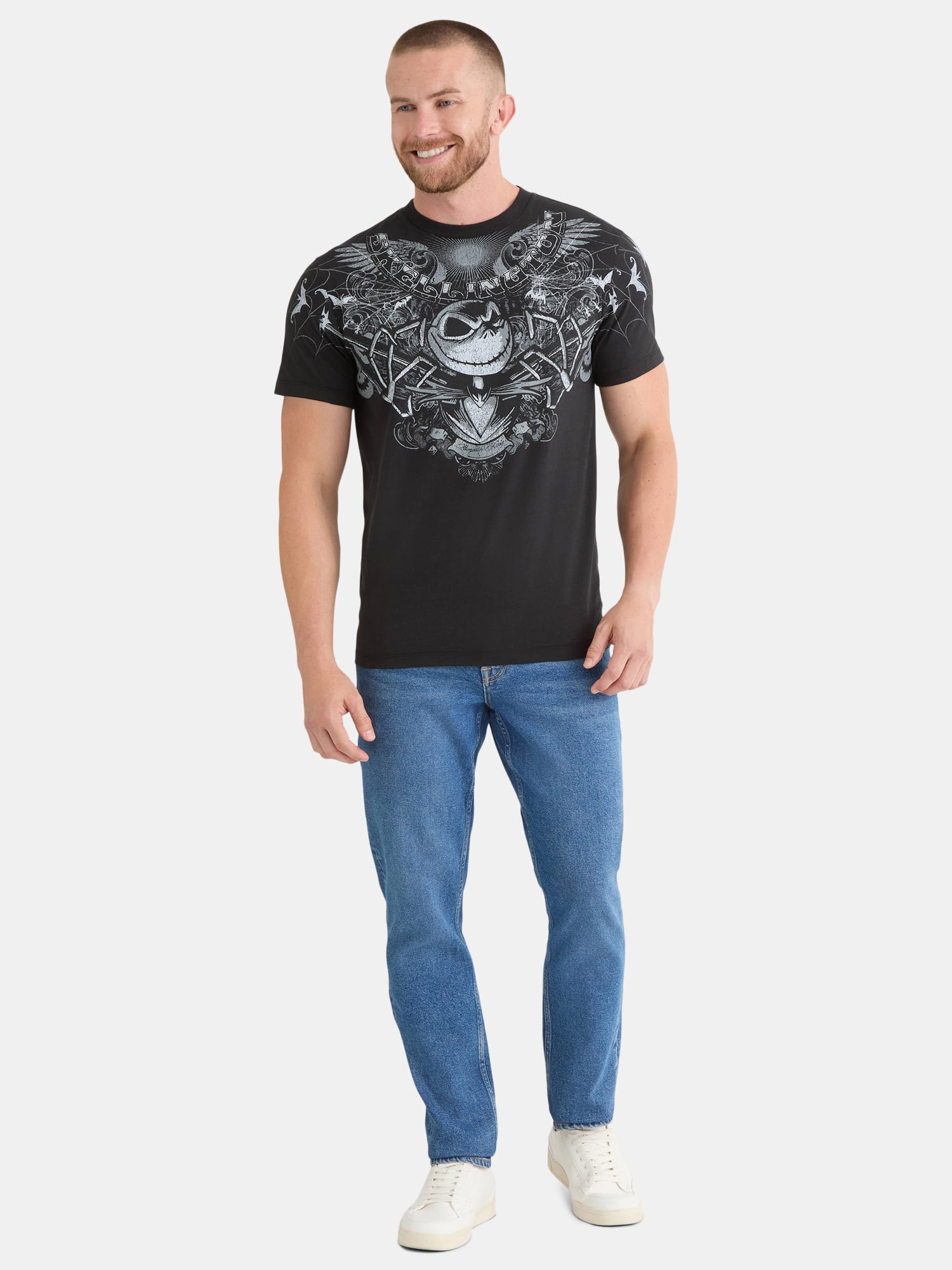 Nightmare Before Christmas Men's and Big Men's Graphic Tee with Short Sleeves, Sizes XS-3XL