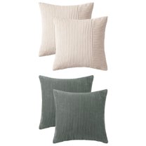 Unique Bargains 4 Pcs Modern Couch Sofa Home Pillow Covers 18" x 18" Grey/White