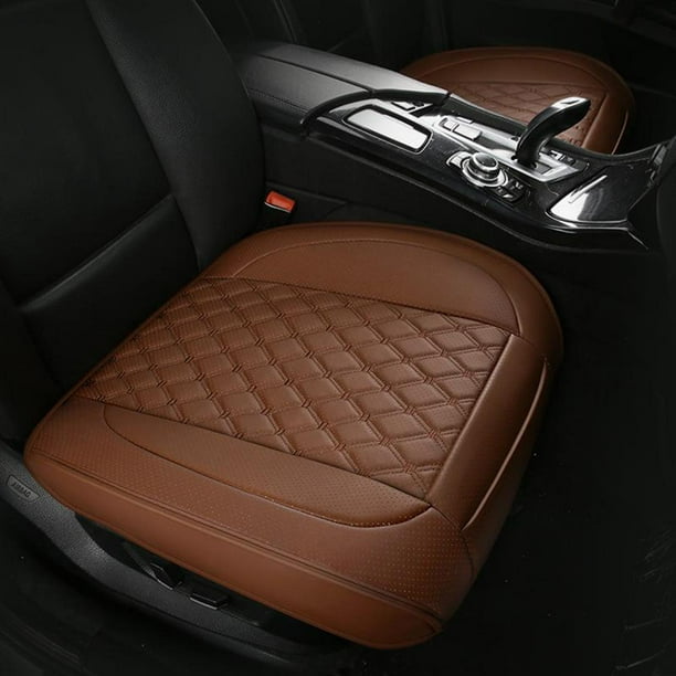 Alfombrilla para Asiento de Coche Perfecl Cuero PU Antideslizante Frente Marrón