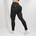 thumbnail image 3 of Womens High Waist Leggings Scrunch Cargo Leggings Butt Lifting Hidden Soft Pants Tummy Control Workout Yoga Pants with Pockets, 3 of 4