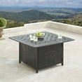 thumbnail image 4 of Outdoor Living and Style 5-Piece Black and Gray Outdoor Patio Square Fire Table with Deep Seating, 4 of 5