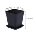 thumbnail image 3 of OATIPHO 3Sets Black Plant Pots with Drainage Holes and Stable High Foot Base, 3 of 6