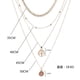 thumbnail image 2 of Nvzi Colgante de collar hecho a mano adecuado para hombres y mujeres, colgante de diamante en polvo de piedra natural con forma de árbol de la vida retro, collar de cuatro capas (oro), 2 of 5