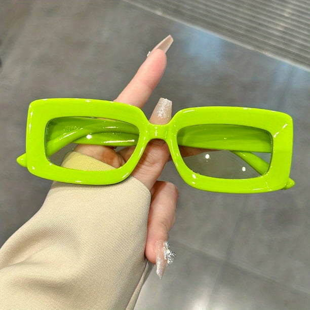 Gafas De Sol De Moda Y2K Con Montura Rectangular Para Mujeres Y Hombres, Gafas Informales De Kpop De Color Caramelo, Accesorios Para Fotos, Gafas Para Fiestas Al Aire Libre UV400
