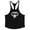 Black, variant on Mens Tank Top Muscle Summer Exercise Deep Thin Shoulder Strap Tees Casual Running Belt Training Breathable Vests Black L